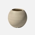 thumbnail image 1 of Veradek Strata Series Sphere Plastic-Stone Round Planter - Sand, 1 of 9