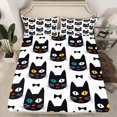 thumbnail image 2 of Castle Fairy Cartoon Black Cats Twin Sheet Sets,Cute Animal Pet Bedding, 2 of 7