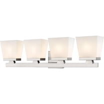 4 Light Vanity Light Fixture in Modern Style-7.75 inches Tall and 29 inches Wide-Brushed Nickel Finish Bailey Street Home 372-Bel-4619855