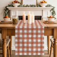 thumbnail image 2 of Red Buffalo Plaid Table Runner 70 Inches Long,Farmhouse Checkered Boho Vintage Cotton Linen Table Runners Dresser Scarves,Fabric Tabletop Scarf Furniture Cover for Home Dinner Party 13"x70", 2 of 9