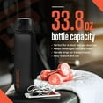thumbnail image 4 of Squatz 34 Oz Poseidon Series Frosted Water Bottle, Wide Mouth Gym Flask with Fruit Infuser Strainer, 4 of 7