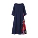 thumbnail image 3 of Vestido Mujer Casual Maxi Vestido Botón Decoración Algodón Lino Traje de vacaciones (Azul XXXL) Ygjytge Azul T 3EG para Mujer, 3 of 9