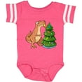 thumbnail image 3 of Inktastic Tyrannosaurus Rex Decorating Christmas Tree Boys or Girls Baby Bodysuit, 3 of 5