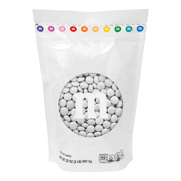 M&M'S WORLD White Milk Chocolate Candy, 2lb Bag, for Celebrations