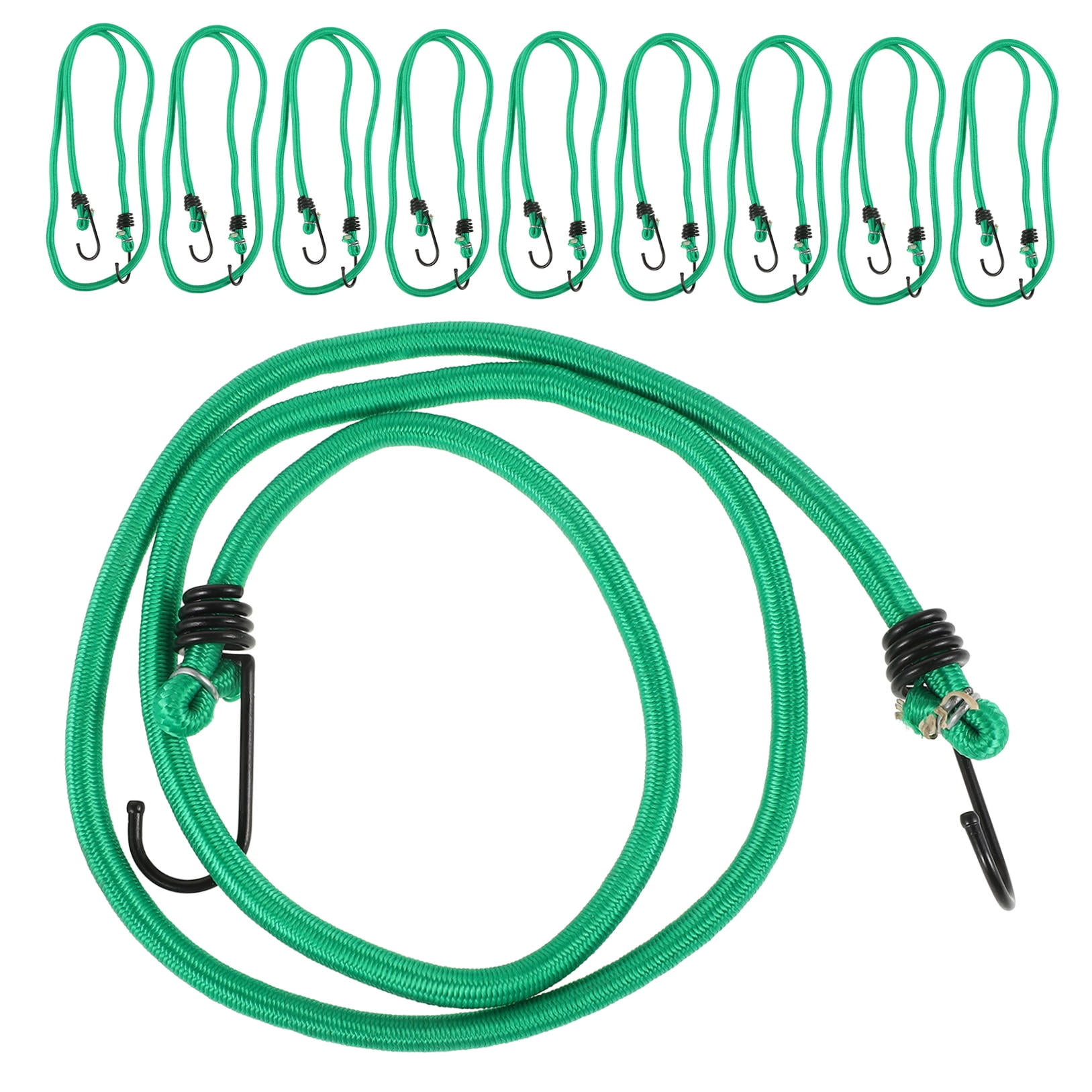 GOOHOCHY Travel Bungee Cords Green 10Pcs Portable Luggage Binding Cycling Hiking
