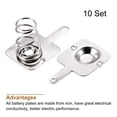 thumbnail image 3 of Unique Bargains Battery Spring Plate AA Battery Contact Nickel Plate 11.28mmx11.5mm 10 Set, 3 of 5