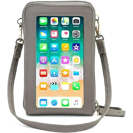 Cell Phone Shoulder Bag Women Touch Screen Bag Cell Phone Waterproof Handbag Shoulder Bag Leather Women Wallet Retro Crossbody Small Cell Phone Pouch for iPhone 11 Pro/11/Xs Max/XR/Xs