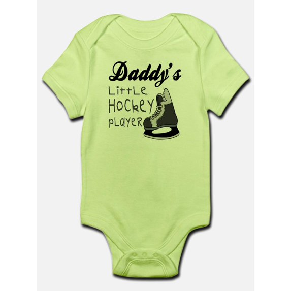 CafePress - Daddy's Hockey Player Infant Creeper - Baby Light Bodysuit