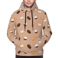 thumbnail image 4 of Hoodies for Men - Coffee Biscuit Chocolate Print Long Sleeve Comfrt Men'S Fashion Hoodies & Sweatshirts, Sweatshirts for Men Hoodies Pullover Clothing Clothes with Pouch, 4 of 7