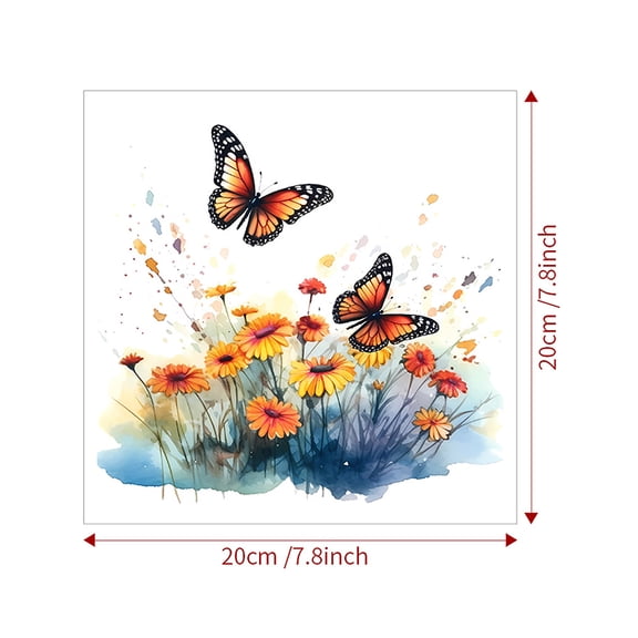 Butterfly Flower Toilet Seat Stickers Self-Adhesive Toilet Lid Decals Diy Removable Stickers For Bathroom Home Decor Ornaments