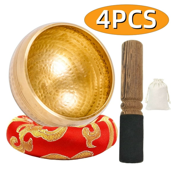 Tibetan Singing Bowl Sound Bowl Handcrafted in Nepal for Yoga, Mindfulness, and Stress Relief Sound Healing Bowl Instrument Gifts for Women Men