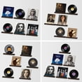 thumbnail image 4 of Set de soporte de pared para discos de vinilo KEYWING, madera teñida de nogal, 4 of 6