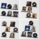 thumbnail image 4 of Set de soporte de pared para discos de vinilo KEYWING, madera teñida de nogal, 4 of 6