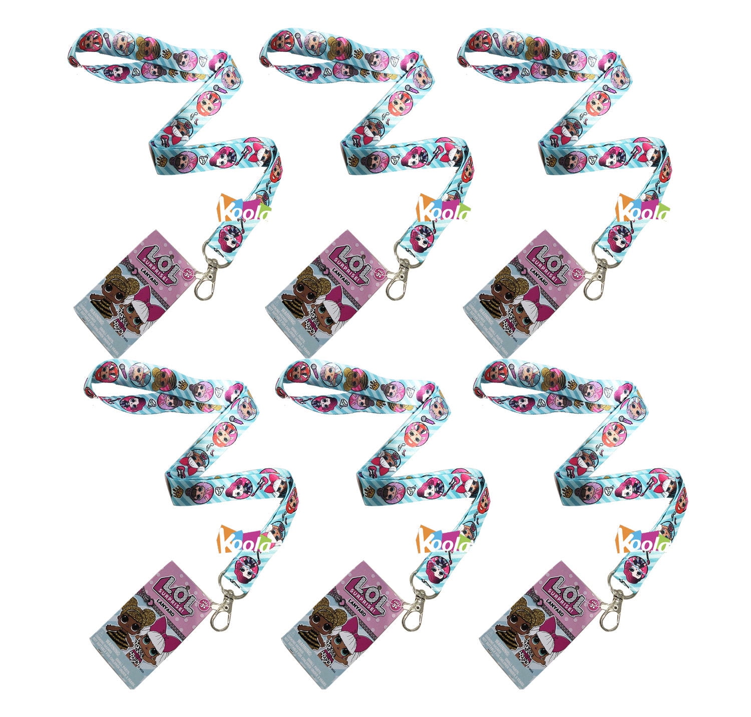 6pcs LOL SURPRISE! Lanyard Neck Strap Necklace New Licensed Party Favor