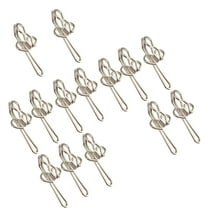 Pretyzoom 100Pcs Nickel Plated Curtain Hooks Silver Iron Wire for Window Curtain and Drapery