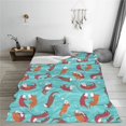 thumbnail image 5 of Zufioo Sea Otters Family In Blue Water Fleece Blanket Queen Size,Plush Bed Blanket,Ultra Soft Throw Blanket,Plush Fuzzy Cozy Blanket Perfect for Bed,Couch-40"x30", 5 of 7
