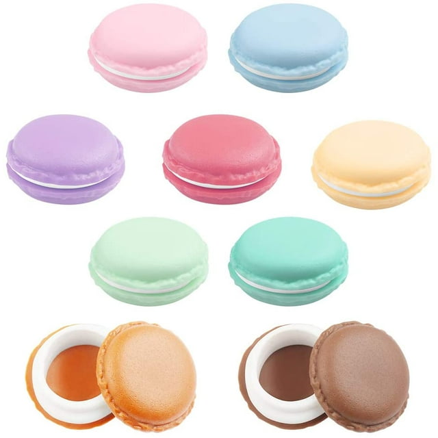 9 Pcs Mini Boîte de Rangement Macaron, Boîte de Rangement en Forme de Macaron Colorée Boîte de Rangement Mignonne Boîte de Rangement Macaron Portable Mini Boîte de Rangement Boucles d'Oreilles Colliers Pilules