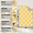 thumbnail image 3 of Ottomanson Trellis Area Rug 3'3" x 5' - Non Slip Low Pile Carpet, Yellow, 3 of 11