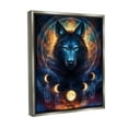 thumbnail image 4 of Stupell Industries Lunar Wolf & Galaxy Animals & Insects Painting Gray Floater Framed Canvas Art Print Wall Art, 25 x 31, 4 of 10