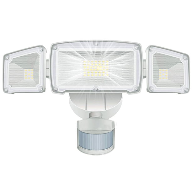 Luz con sensor de movimiento para exteriores, ajustable, resistente al agua IP65, para garaje