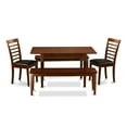thumbnail image 2 of East West Furniture Norfolk 5-piece Wood Kitchen Table and Chair Set in Mahogany, 2 of 5