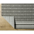 thumbnail image 4 of Hauteloom Palma Modern Geometric Bordered Area Rug - Minimalist Striped Dotted Carpet for Living Room, Patio, Terrace - Outdoor Safe - Gray - Farmhouse - 1'11" x 2'11", 4 of 6