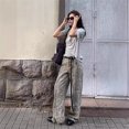 thumbnail image 2 of Pantalones vaqueros holgados de cintura alta para mujer, pantalón informal con bolsillos, estilo Hip-hop, Y2K, primavera 2024, 2 of 5