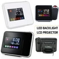 thumbnail image 5 of EIMELI Projection Alarm Clock Smart LCD Display LED Backlight Projector Digital Weather Snooze Alarm Clock Max/ Min Temperature & Humidity Records Clock White, 5 of 8