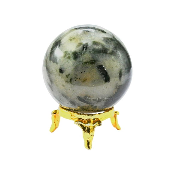 Green Tourmaline Quartz Crystal Ball Sphere 2" Inches