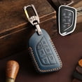thumbnail image 1 of Car Key Fob Cover Case Protector For Cadillac CT5 CT4 Car Key Fob Cover Leather Retro Style Case Shell, 1 of 14