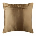 thumbnail image 3 of The HomeCentric Pillow Cover With Zipper Brown Pillowcase With Zipper Pack of 2 16x16 inch (40x40 cm) Satin Pillows For Couch Solid Color Ruffles Designer Fabric- Vintage Affair, 3 of 3
