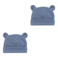thumbnail image 4 of Qarigey Gorro para recién nacido, gorros elásticos multifuncionales para fotografía, gorros para niñas y niños, gorros elásticos a la azul violáceo 2piezas, 4 of 6