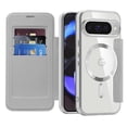 thumbnail image 2 of ELEHOLD Wallet Magnetic Case for Google Pixel 10 /10 Pro Transparent Clear Back RFID Card Holders Compatible with Mag Safe Shockproof Anti-Scratches Protection Case, Grey, 2 of 7