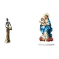 thumbnail image 1 of Figura de mujer africana,Estatua artesanal de una dama tribal africana,hecha a mano,para cafetería.,Figura femenina artesanal de resina africana,Letrero de mesa,Decoración de escritorio, 1 of 8