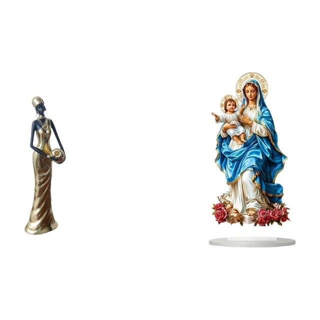 Figura de mujer africana,Estatua artesanal de una dama tribal africana,hecha a mano,para cafetería.,Figura femenina artesanal de resina africana,Letrero de mesa,Decoración de escritorio
