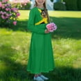 thumbnail image 3 of DISNIMO Green Dachshund Sunflower Long Sleeve Dress for Kids Fall Dresses for Kids Long Sleeve Dress with Pockets for Girls Long Dress Size 5-6 Girls Long Sleeve Swing Dress Crew Neck, 3 of 7