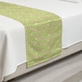 thumbnail image 2 of Hen and Chicks Bed Runner, Cartoon Pattern with Chicken and Rooster, Decorative Accent Bedding Scarf for Hotels Homes and Guestrooms, Twin, Green Pink, by Ambesonne, 2 of 2