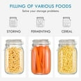 thumbnail image 6 of 48oz Food Storage Canister Glass Jars with Clamp Airtight Lids and Silicone Gaskets for Multi-Purpose Kitchen Containers - Clear Square (2 Pack), 6 of 7