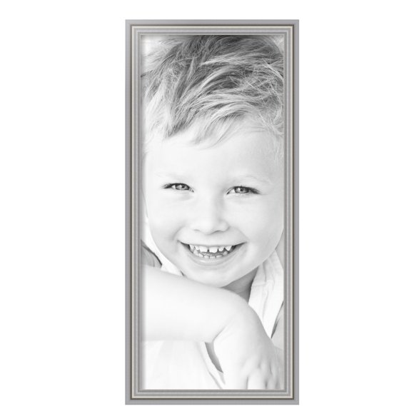 ArtToFrames 12" x 29" Silver Picture Frame, 12x29 inch Silver MDF Poster Frame (WOM-5329), Pack