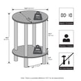thumbnail image 4 of Furinno TURN-N-TUBE 2-Tier Round Tall Narrow Open Shelf Nightstand White, 4 of 4