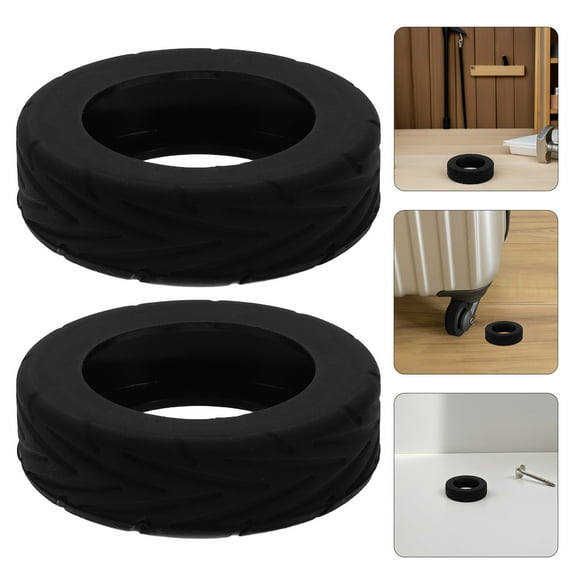 Milisten Silent Luggage Wheel Accessories Black Silicone for Smooth Rolling