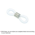 thumbnail image 4 of Uxcell Eyeglass Chain Connector Adjustable Anti Slip Rubber Strap Holder Chain End Loop White Silver 50 Pack, 4 of 5