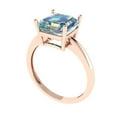 thumbnail image 2 of Clara Pucci 14K Rose Gold 2.5ct BlueMoissanite Solitaire Ring for Women, 2 of 8