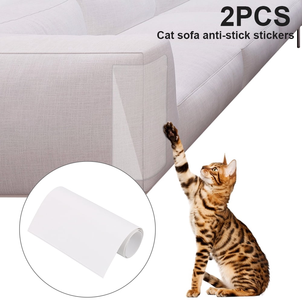 2PCS Cat Scratch Deterrent Furniture Protectors from Cats Tape Double