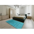 thumbnail image 4 of Ahgly Company Indoor Rectangle Patterned Bright Turquoise Blue Area Rugs, 6' x 9', 4 of 6