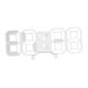 thumbnail image 3 of Reloj digital LED 3D perfecl Reloj de pared minimalista con temperatura despertador digital blanco, 3 of 8