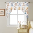 thumbnail image 5 of Easter Rabbit Egg Swag Valances for Kitchen Window, Watercolor Floral Small Swag Valances Rod Pocket Curtain Drapes Window Treatment for Bedroom Bathroom, 56x36 Inch, 5 of 9