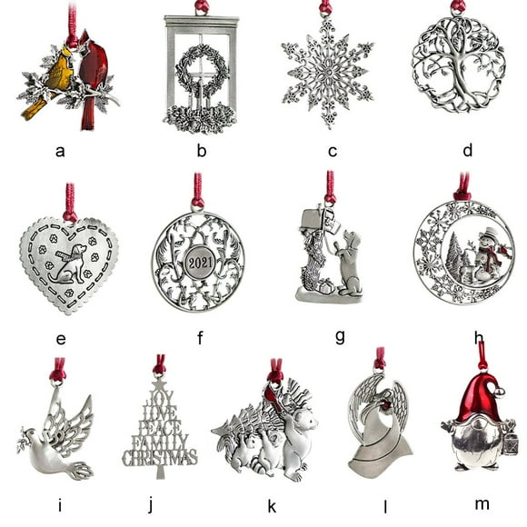 Langgg Christmas Tree Alloy Joyful Pendant Pub Nightclub Apartment Xmas Festival Ornament with Rope Wall Ceiling Hanging Party Supplies SD09
