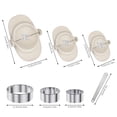 thumbnail image 2 of 7PCS Dumpling Maker Empanadas Press Mold,Empanada Maker Set in 3 Different Sizes with Round Dough Cutter&Stuffing Spoon Chinese Dumpling Pie Empanadas Press Mold Kitchen Accessories, 2 of 8