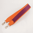 thumbnail image 5 of Correa de hombro de lona naranja/morada y cuero Togo de 2" de ancho para bolso de marca, accesorios para bolso de mujer, 5 of 5